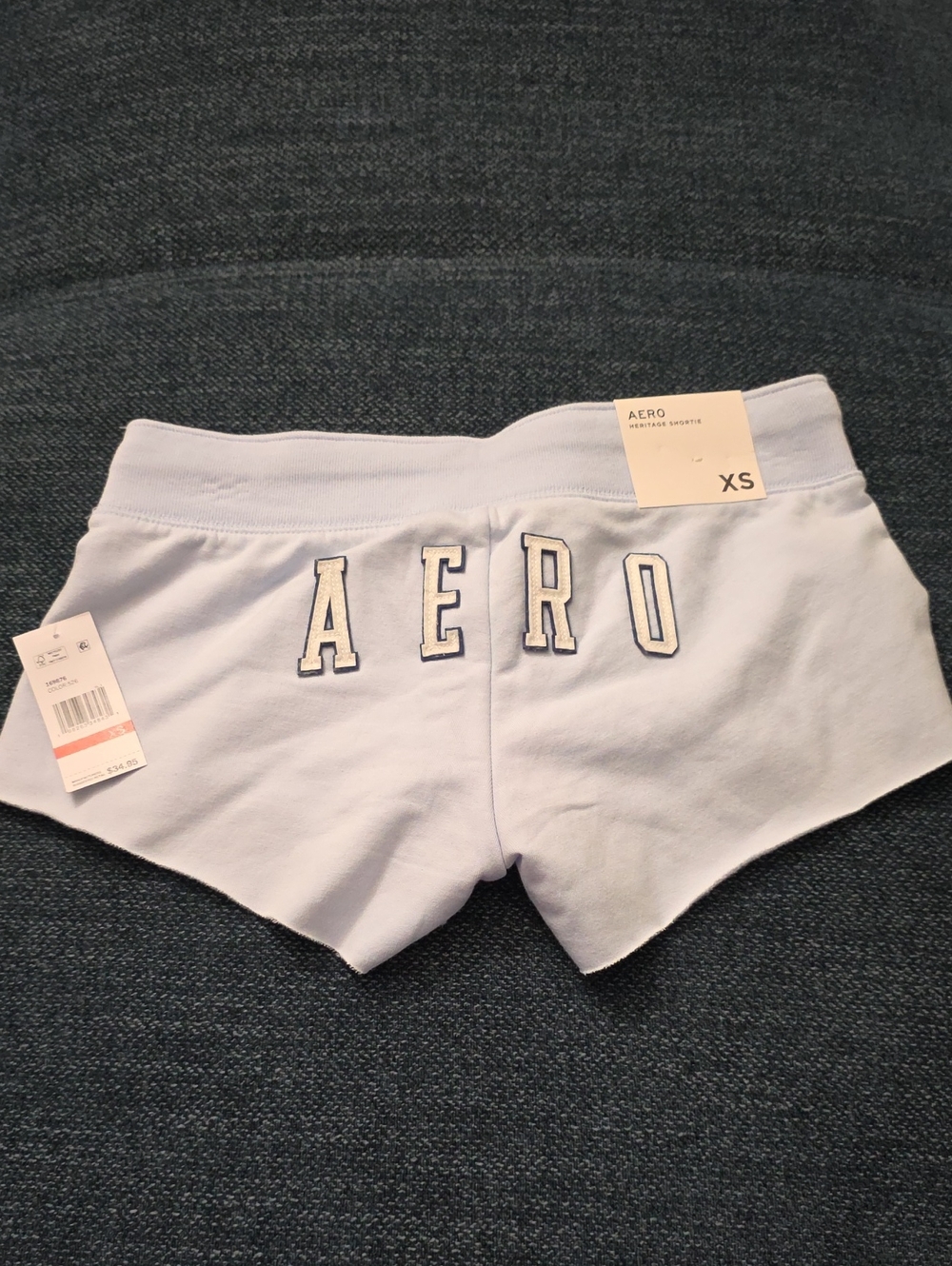 Aeropostale Light Blue Women's Athletic Shorts with AERO Logo